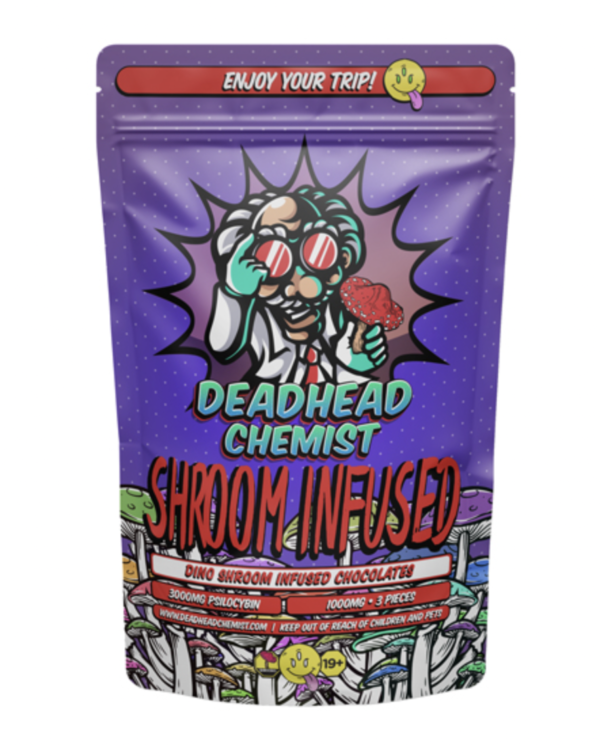 Dino Shrooms Infused ChocolateDeadhead Chemist edibles gummies